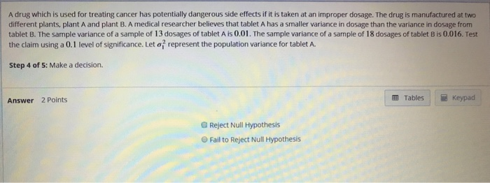 Solved A drug which is used for treating cancer has | Chegg.com