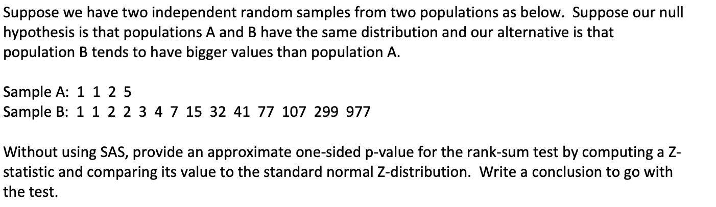 Solved Suppose we have two independent random samples from | Chegg.com