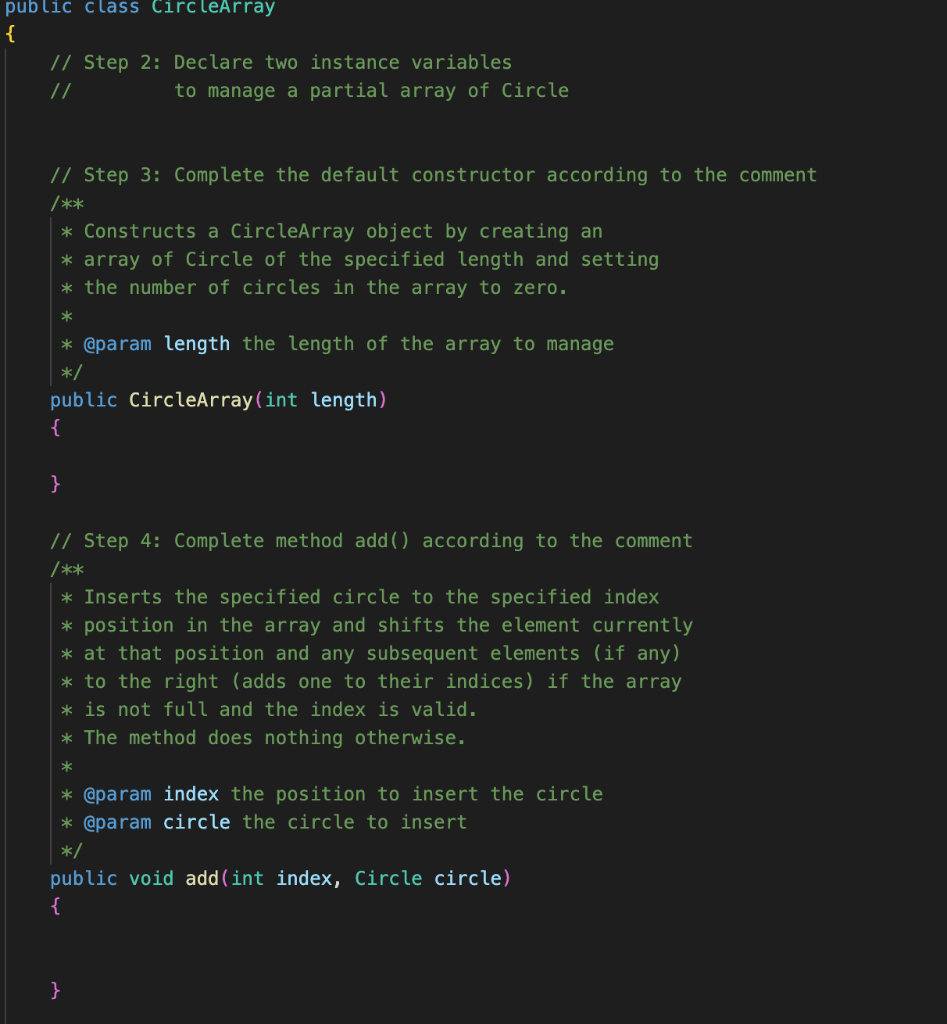 Solved TESTER public class Circle { private double | Chegg.com