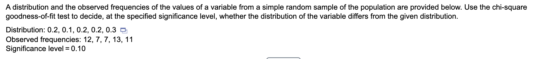 Solved A distribution and the observed frequencies of the | Chegg.com
