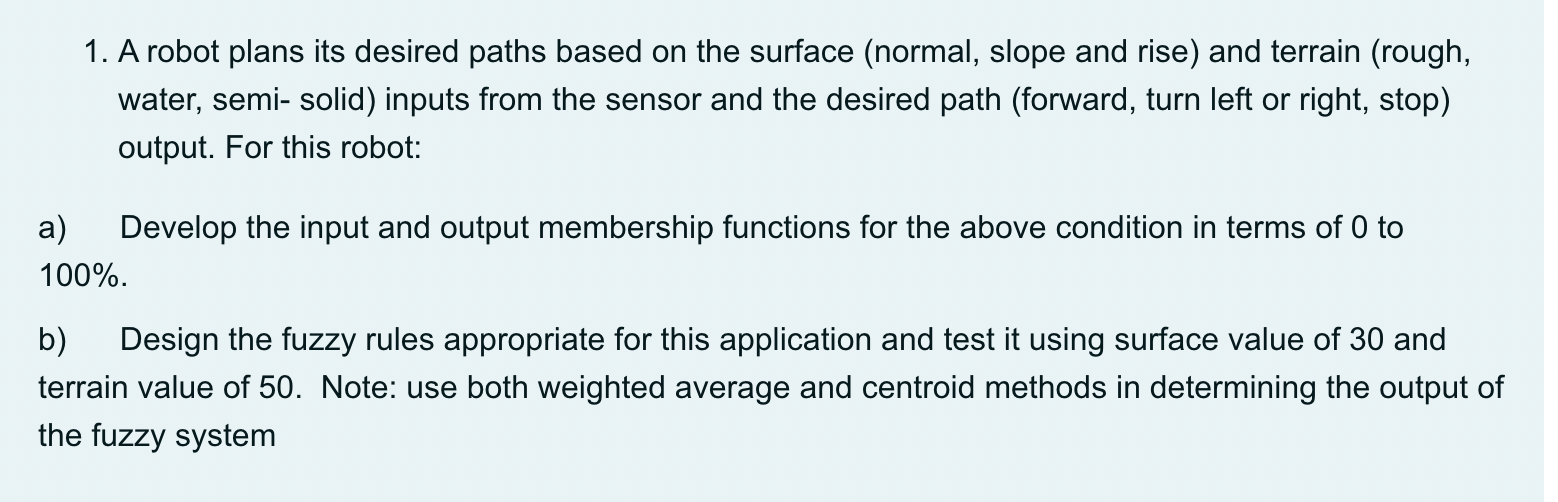 Solved 1. A robot plans its desired paths based on the | Chegg.com