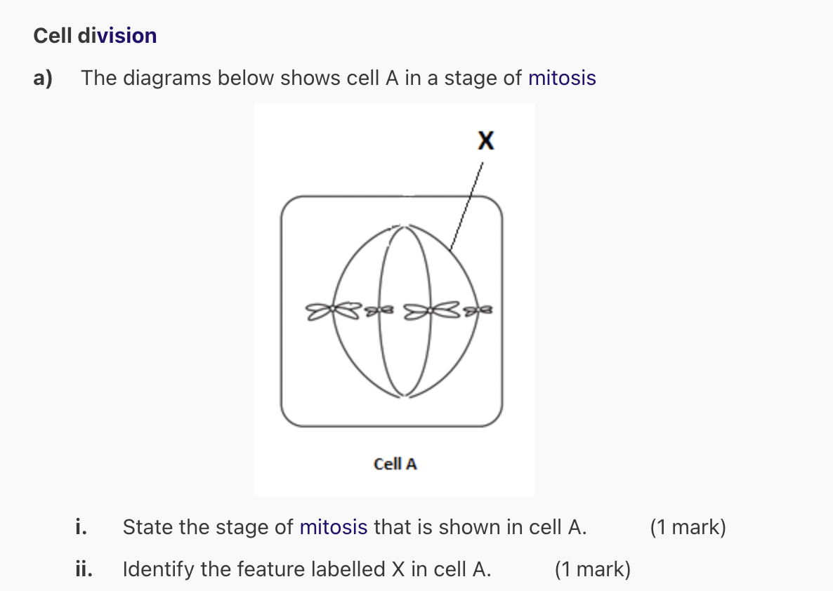 Solved Cell division a) The diagrams below shows cell A in a | Chegg.com