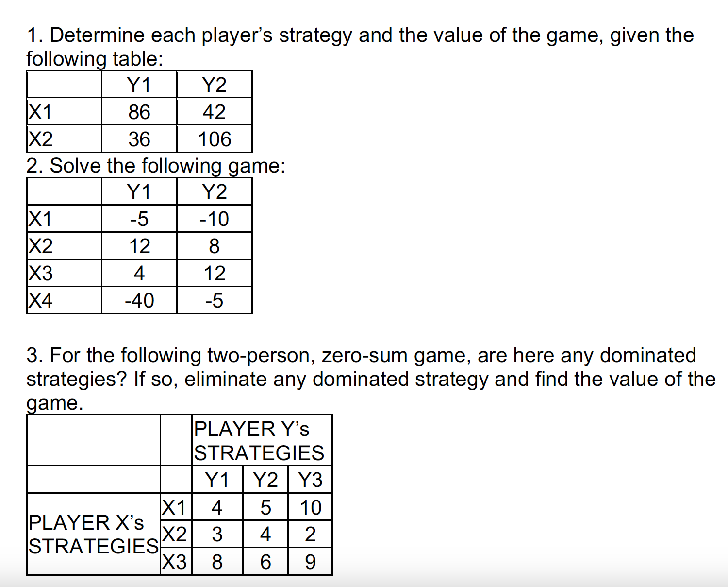 Solved Determine Each Player's Strategy And The Value Of The | Chegg.com