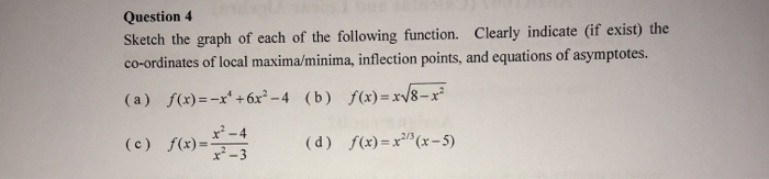 Solved Question 4 Sketch the graph of each of the following | Chegg.com
