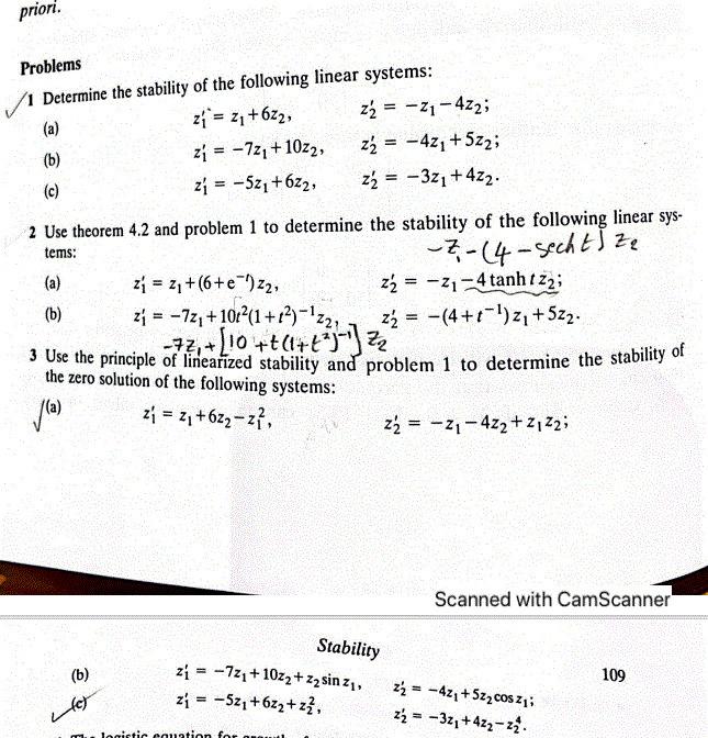 Solved Problems Determine The Stability Of The Following | Chegg.com