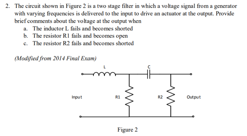 Solved 2. The circuit shown in Figure 2 is a two stage | Chegg.com