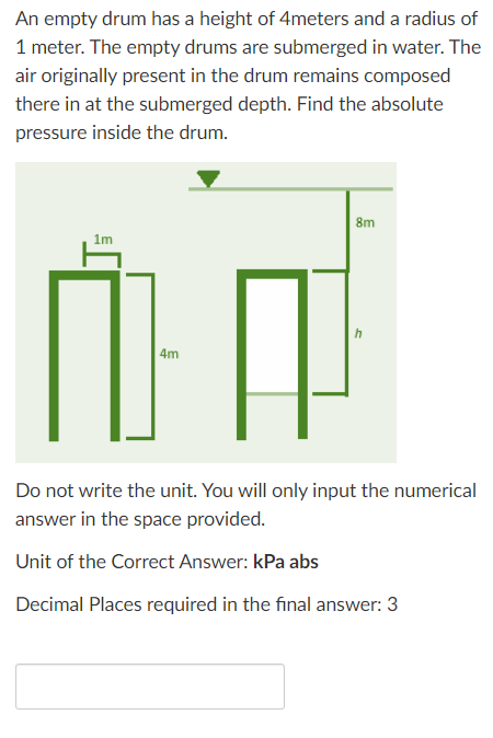 1 meter outlet height