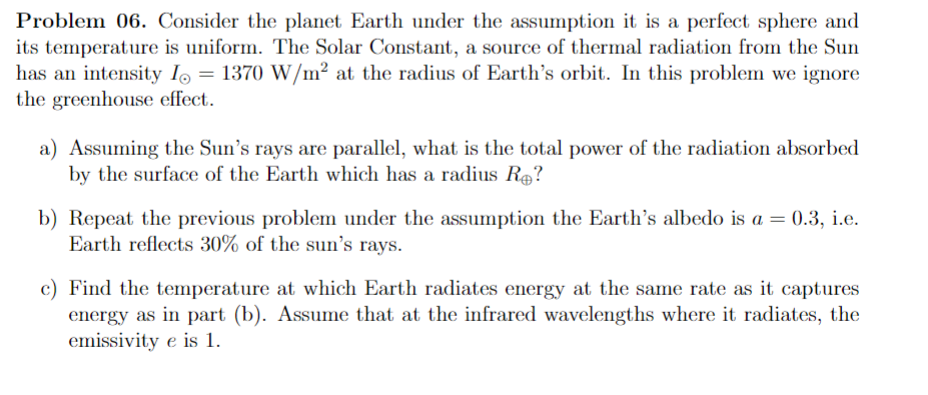 Solved Problem 06 ï Consider The Planet Earth Under The Chegg Solved Problem 06 ï Consider The Planet Earth Under The Chegg