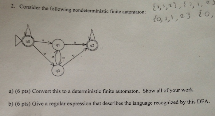 Solved 2. Consider The Following Nondeterministic Finite | Chegg.com