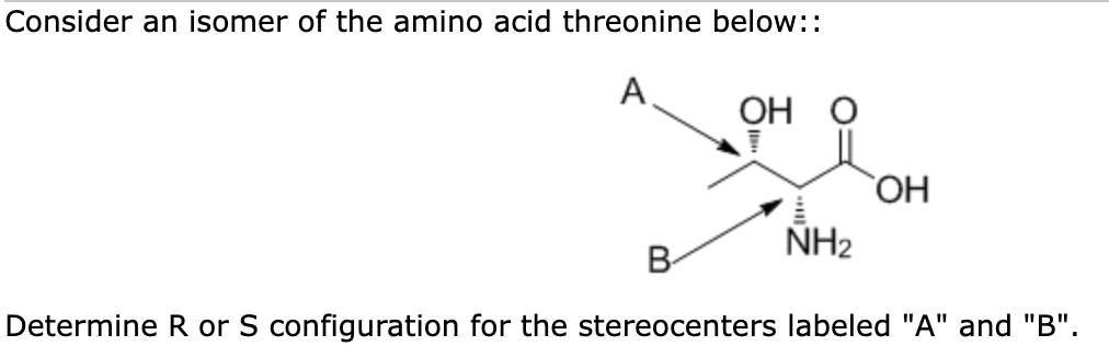 Solved Consider An Isomer Of The Amino Acid Threonine Below: | Chegg.com