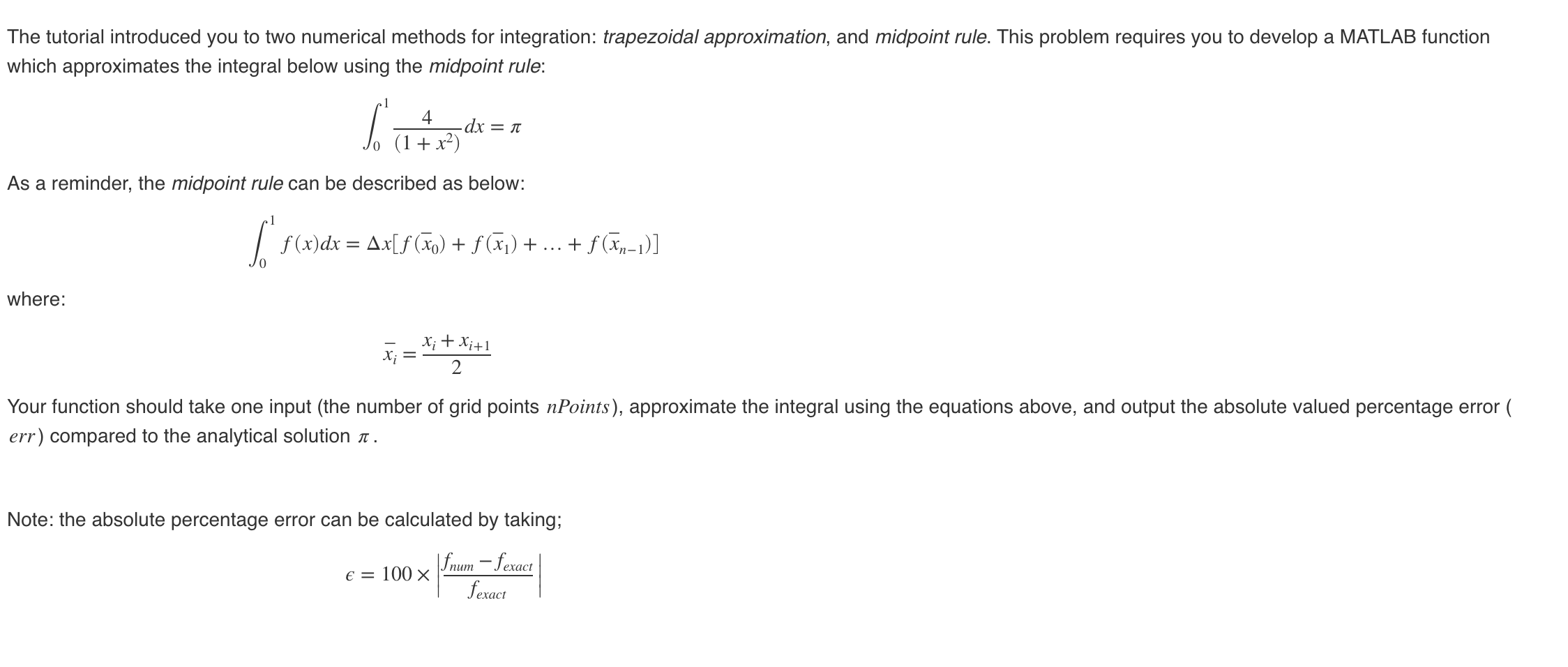 Solved The tutorial introduced you to two numerical methods | Chegg.com