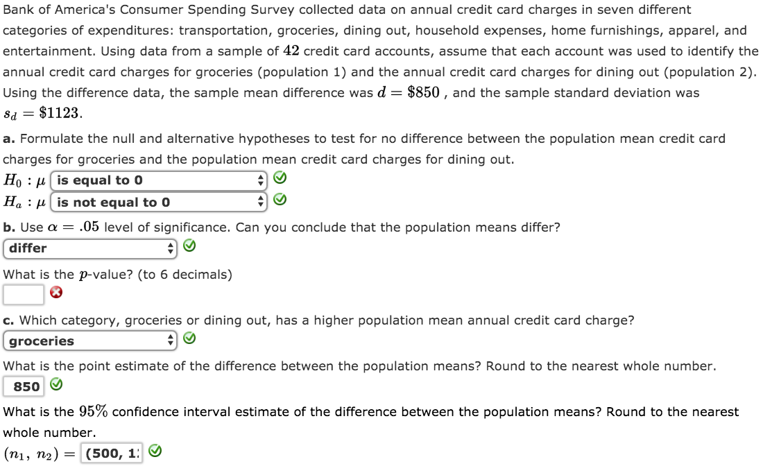 Solved Bank of America's Consumer Spending Survey collected