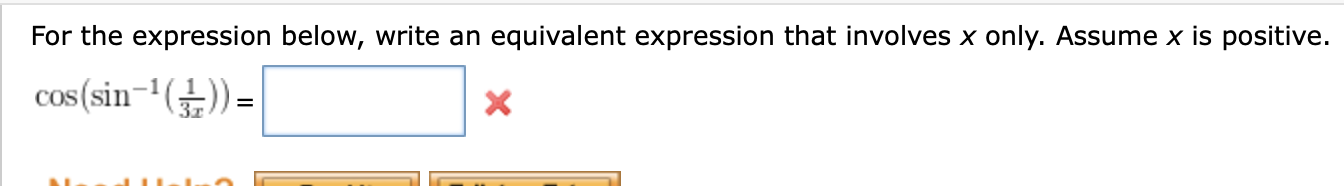 Solved For the expression below, write an equivalent | Chegg.com