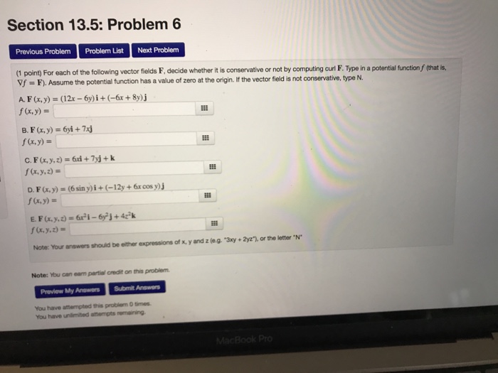 Solved Section 13.5: Problem 5 Previous Problem Problem List | Chegg.com