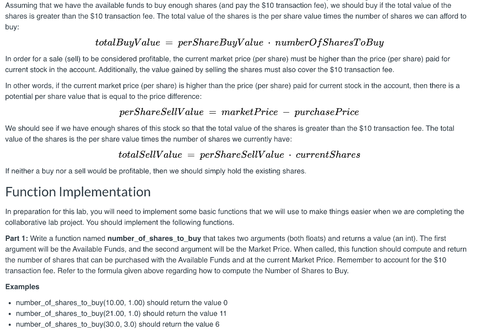Solved Automatic Stock Trader Many investment management