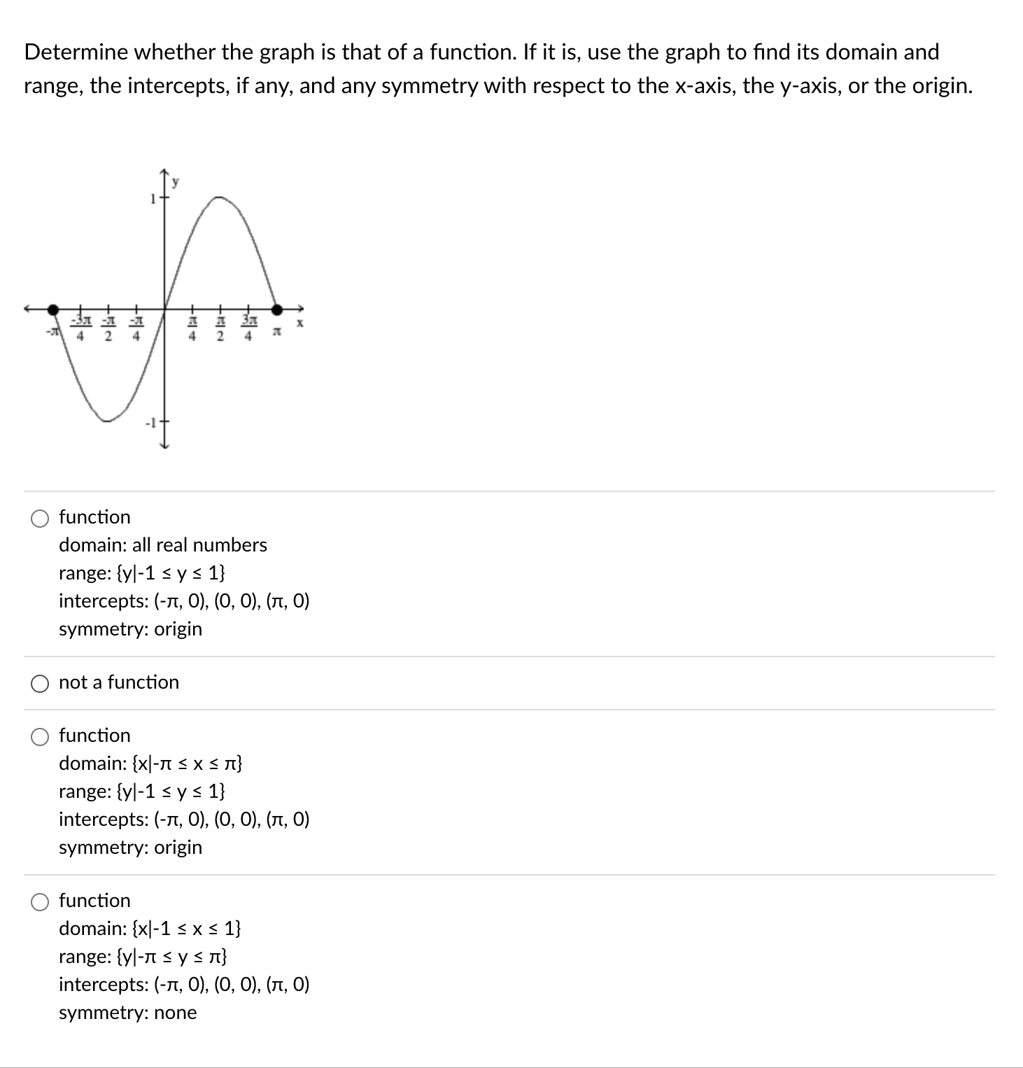 Solved Determine whether the graph is that of a function. If | Chegg.com