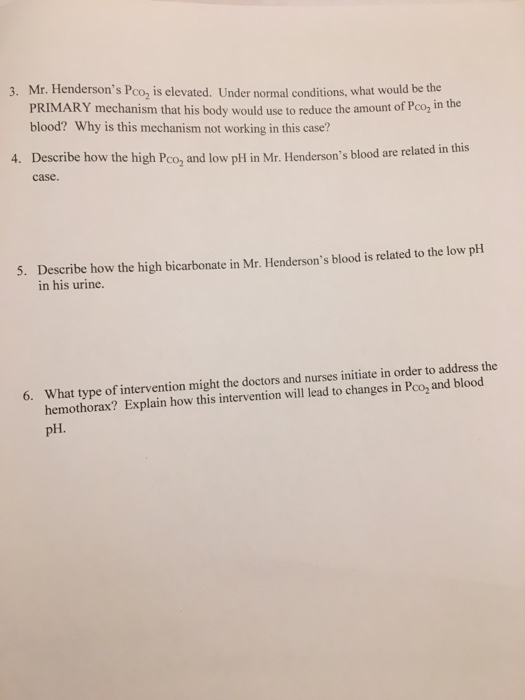 Solved The Car Accident A Case Study in AcidBase Balance