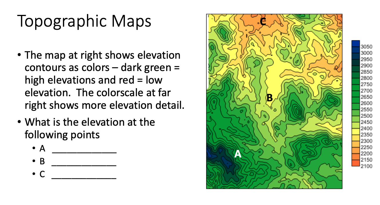 Solved Topographic MapsThe Map At Right Shows | Chegg.com