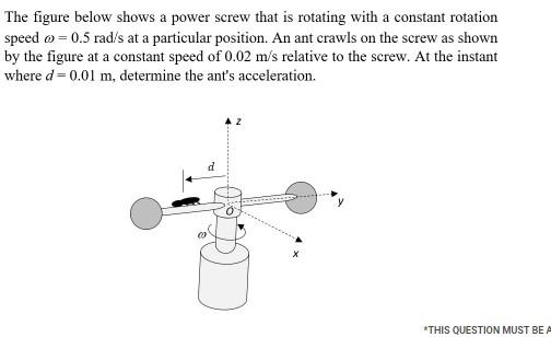 Solved The figure below shows a power screw that is rotating | Chegg.com