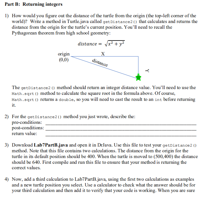 3 6 7 1 \* Turtle Drawing Program Lab 7, Part B */ 2 | Chegg.com