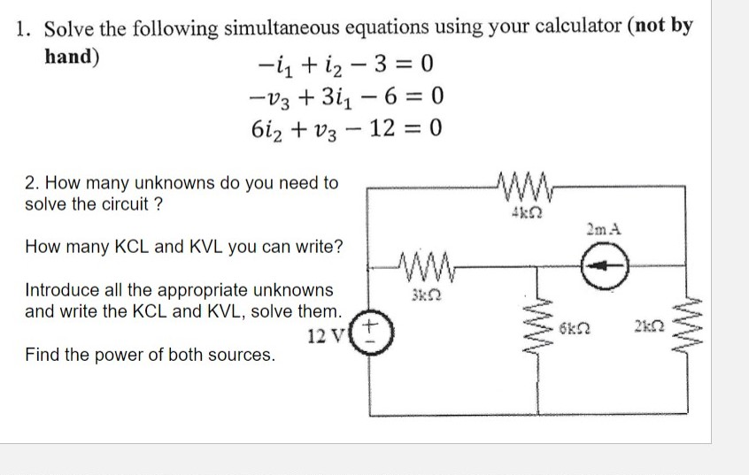 Simultaneous equations calculator