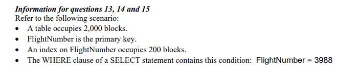 Solved Information for questions 13,14 and 15 Refer to the | Chegg.com