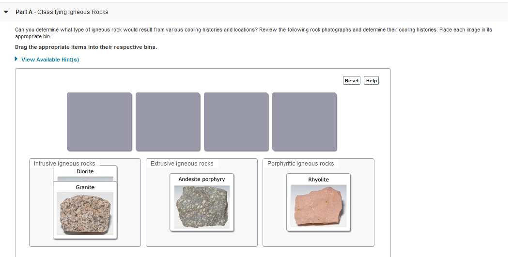 Solved Part A - Classifying Igneous Rocks Can You Determine | Chegg.com