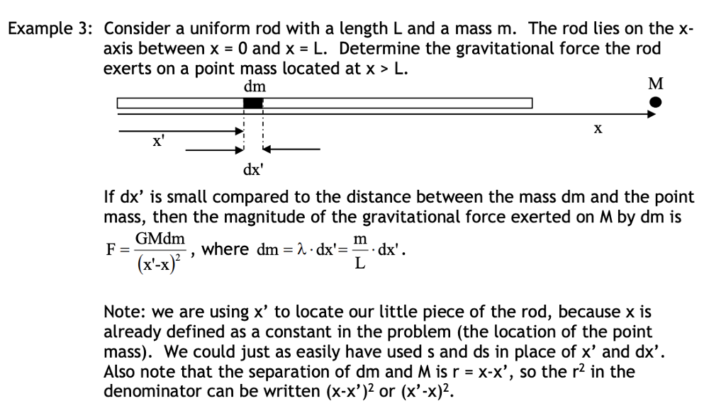 Rod Example Solved Consider the rod from Example 3. An object with mass | Chegg.com