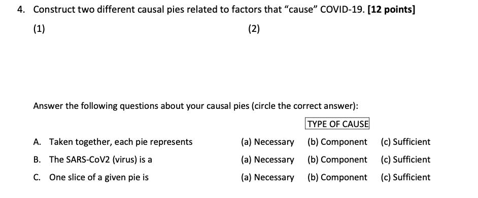 Construct two different causal pies related to | Chegg.com