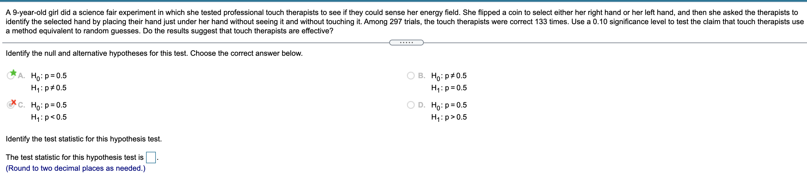 Solved A 9-year-old girl did a science fair experiment in | Chegg.com