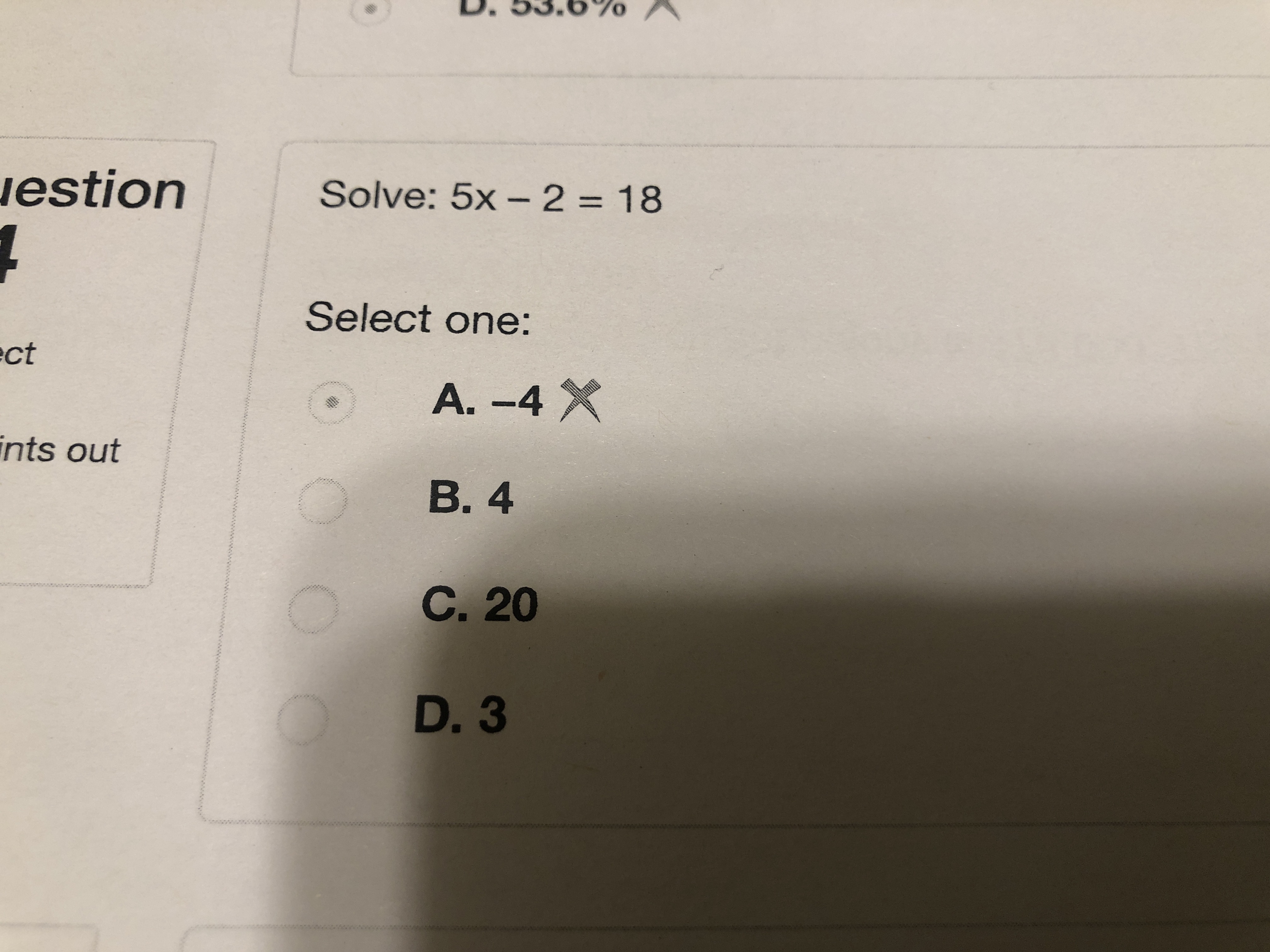 solved-solve-5x-2-18select-one-a-4b-4c-20d-3-chegg