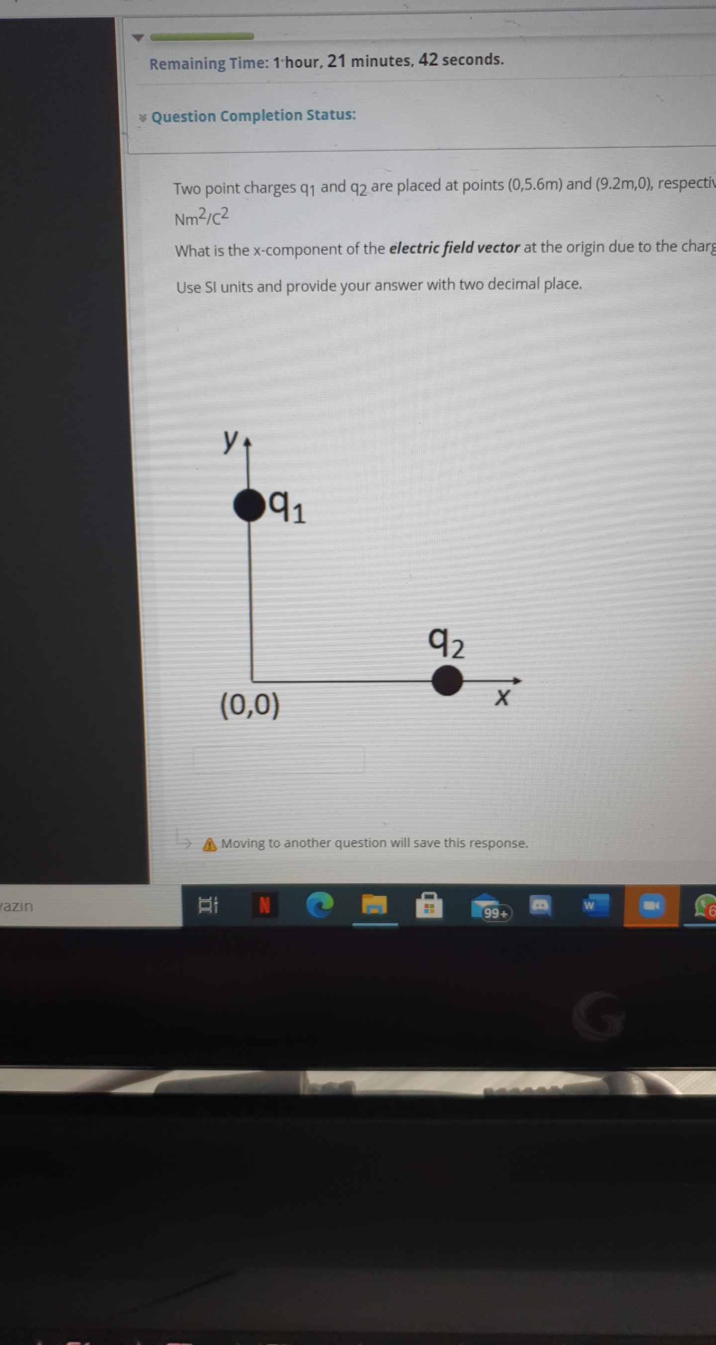 Solved Two point charges q1 and q2 are placed at points | Chegg.com