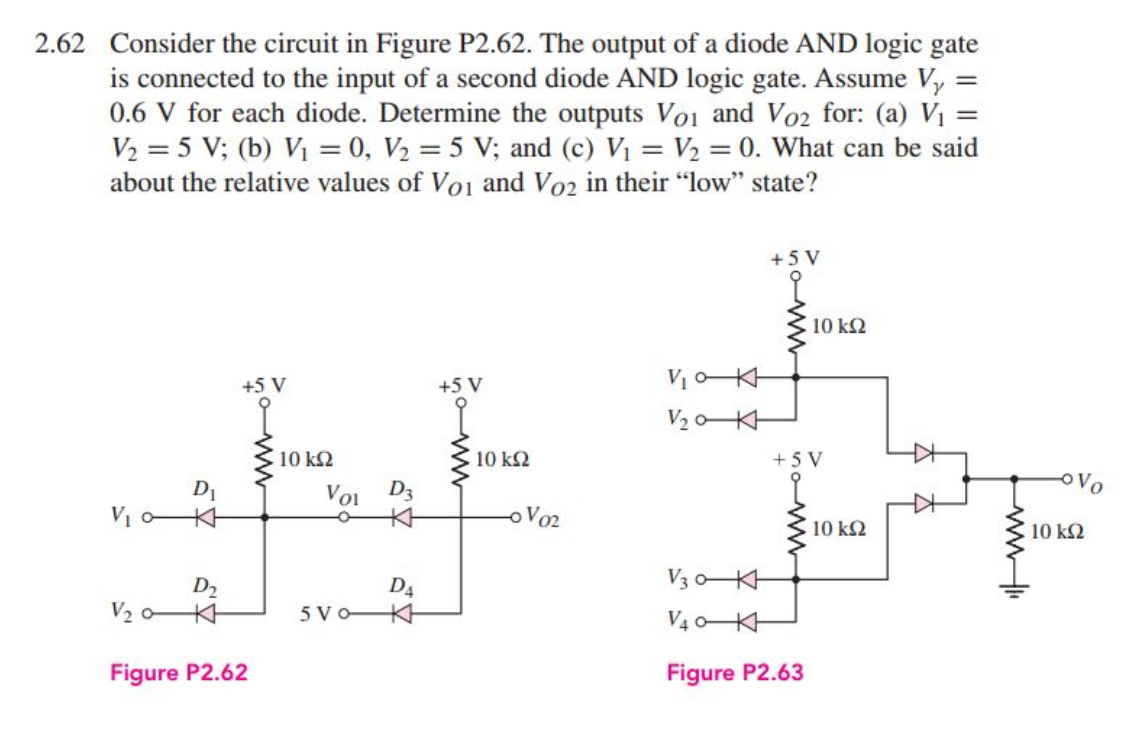 Solved 62 Consider the circuit in Figure P2.62. The output | Chegg.com