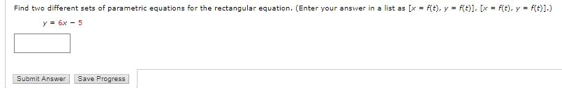 Solved Find two different sets of parametric equations for | Chegg.com