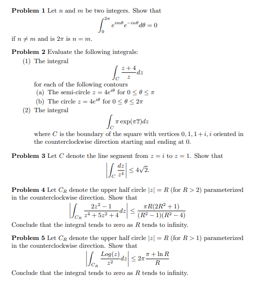 Solved Problem 1 Let n and m be two integers. Show that 1.