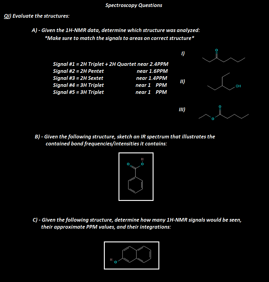 Solved B) - Given The Following Structure, Sketch An IR | Chegg.com