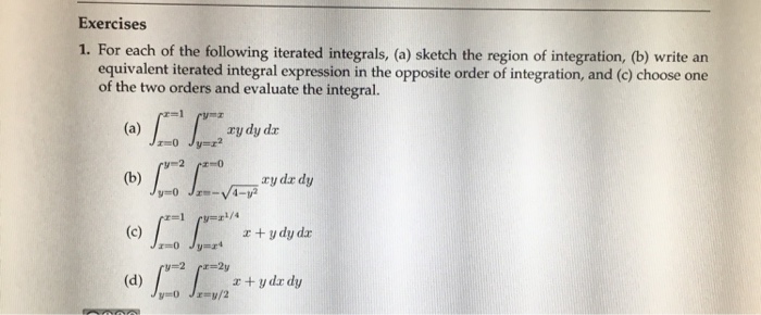 Solved Exercises 1. For each of the following iterated | Chegg.com