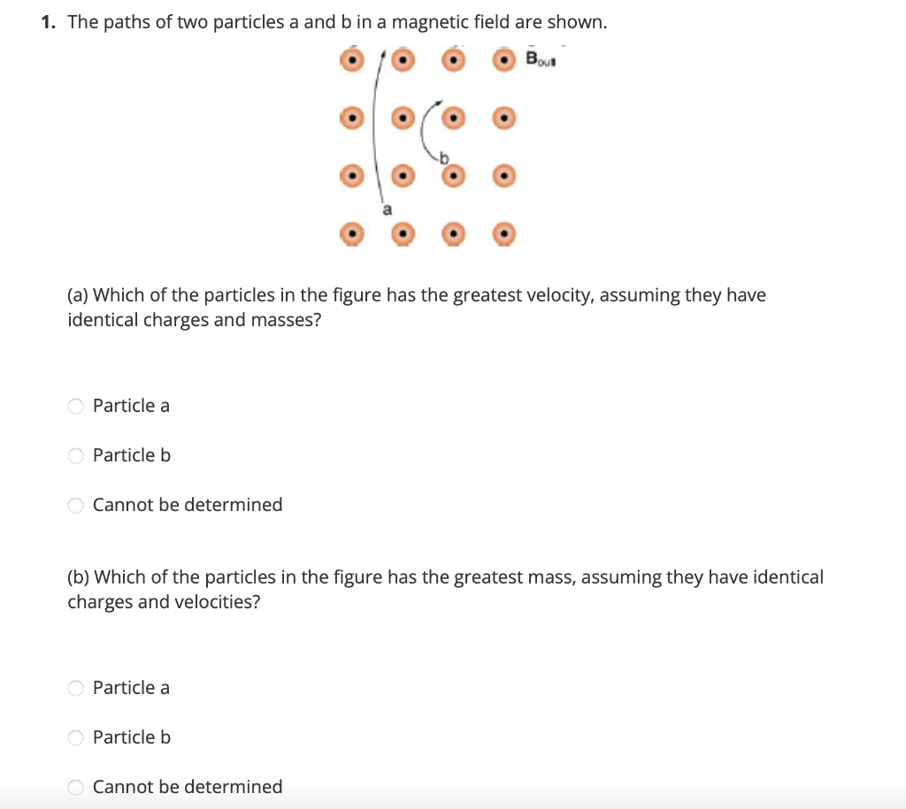 Solved 1. The Paths Of Three Particles A, B, And C Are Shown | Chegg.com