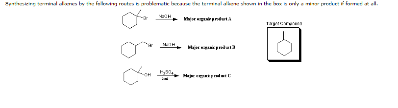 Solved Synthesizing terminal alkenes by the following routes | Chegg.com