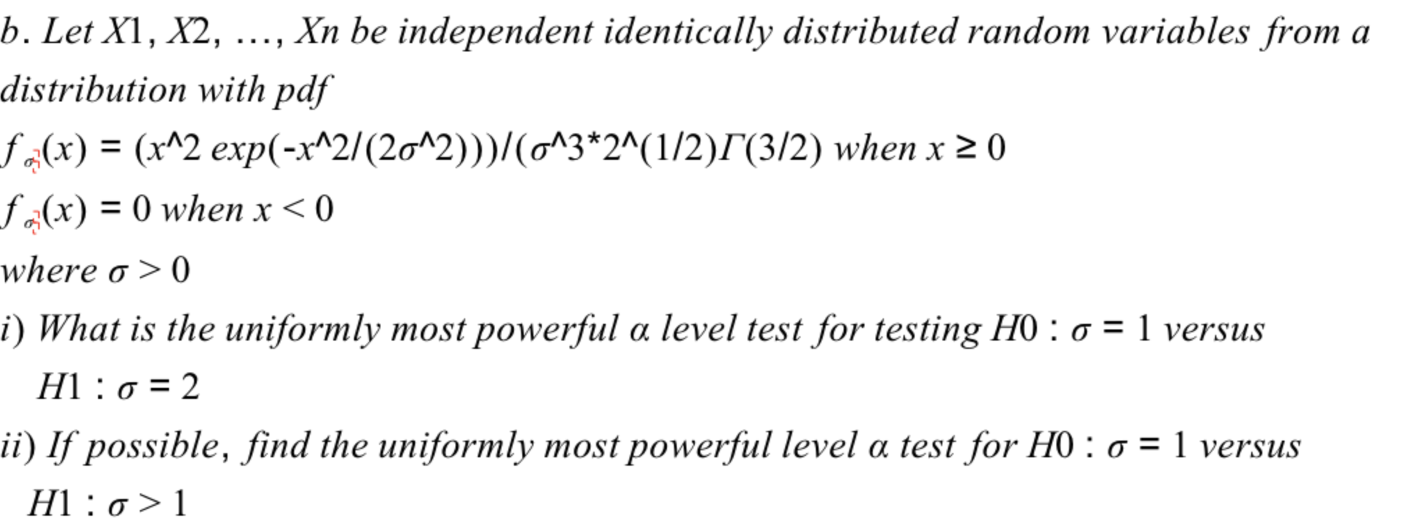 Solved B. Let X1,X2,…,Xn Be Independent Identically | Chegg.com