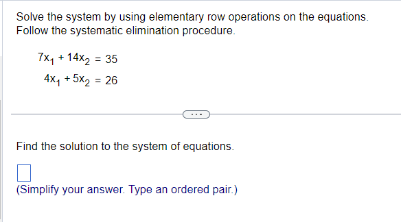 Solved Solve the system by using elementary row operations Chegg