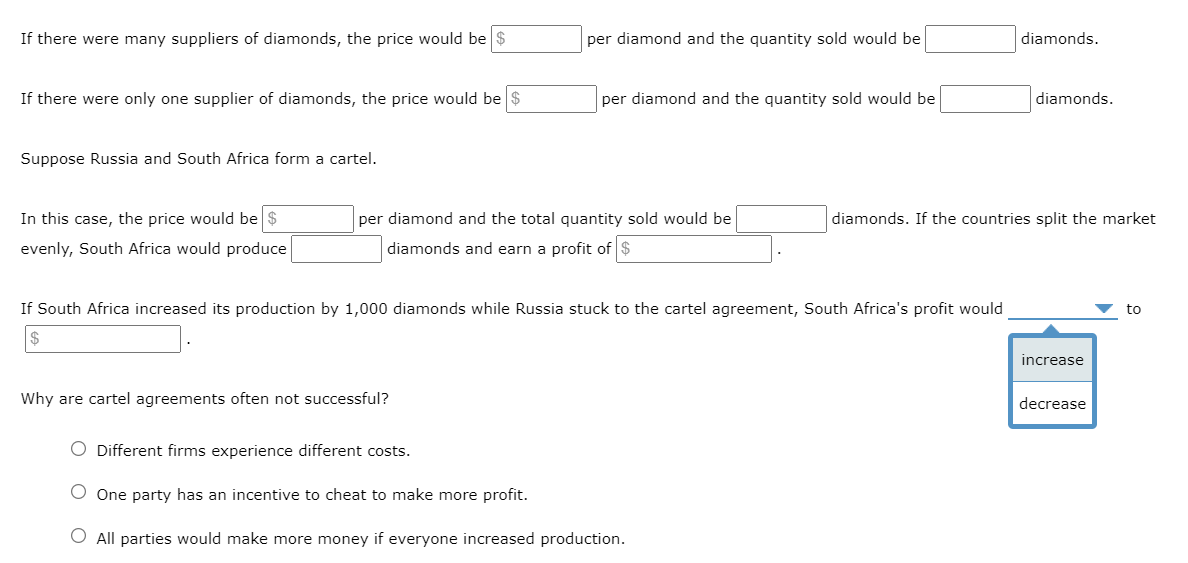 Solved 4 Oligopolies And Cartels A Large Share Of The World Chegg