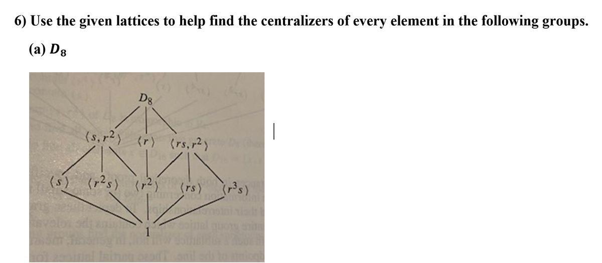 Solved 6) Use The Given Lattices To Help Find The | Chegg.com