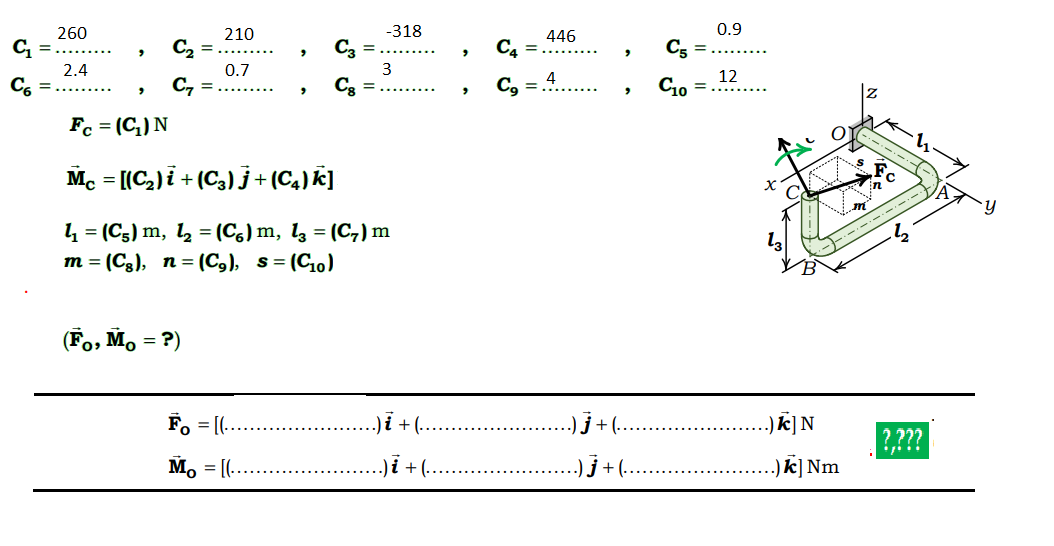 Solved Calculate The System Equivalent For Point O Use 3 Chegg Com