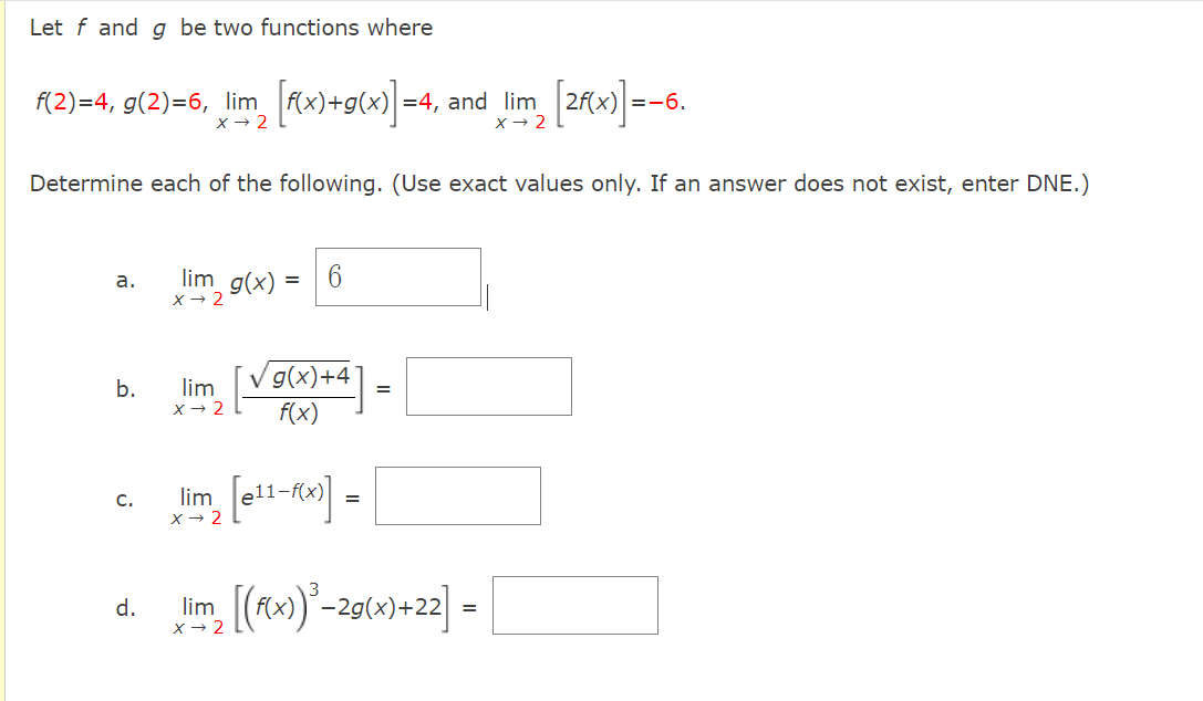 Solved Let f and g be two functions where | Chegg.com