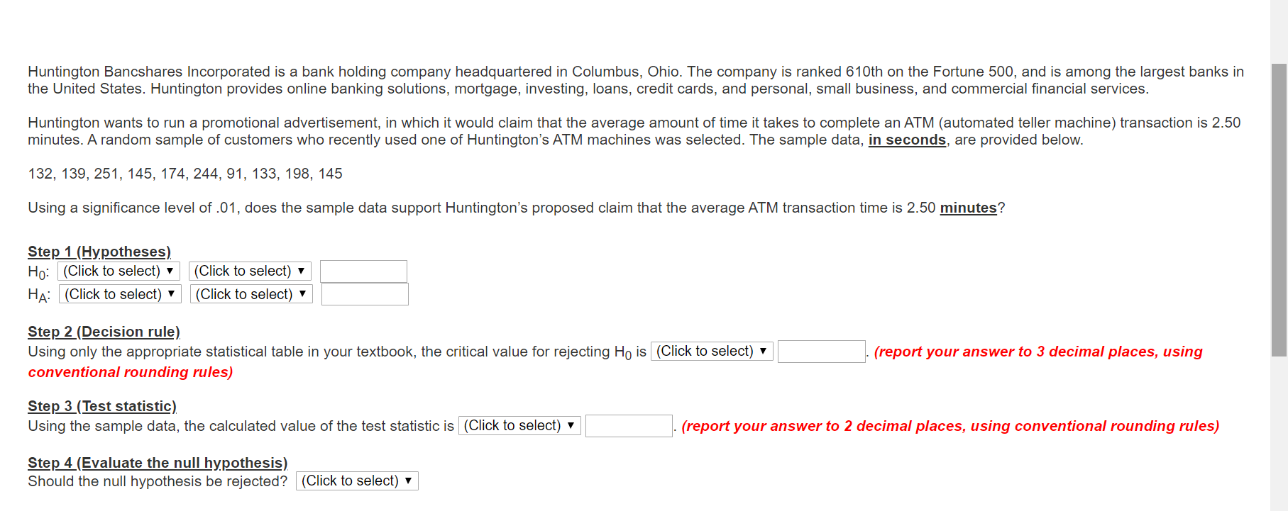 Huntington Bancshares Incorporated Is A Bank Holdi Chegg Com