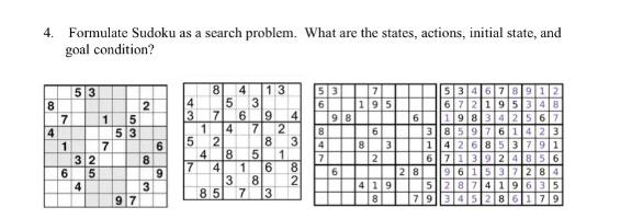 4 Formulate Sudoku As A Search Problem What Are The Chegg