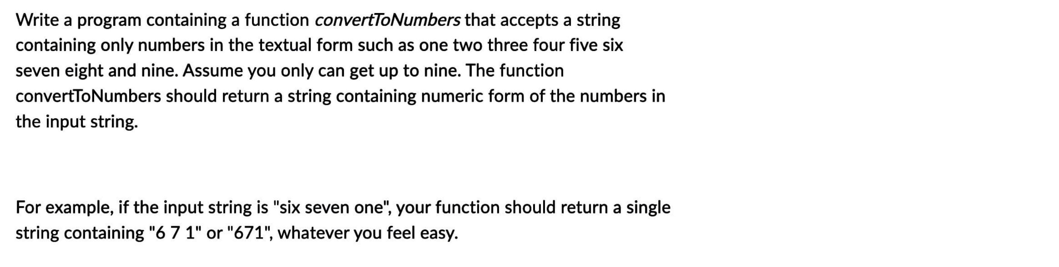 Solved Write a program containing a function | Chegg.com