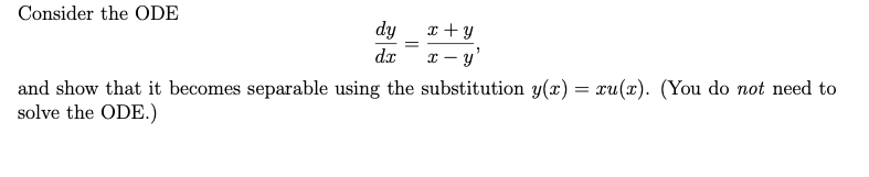 Solved Consider the ODE dy 2+y dc I-y' and show that it | Chegg.com