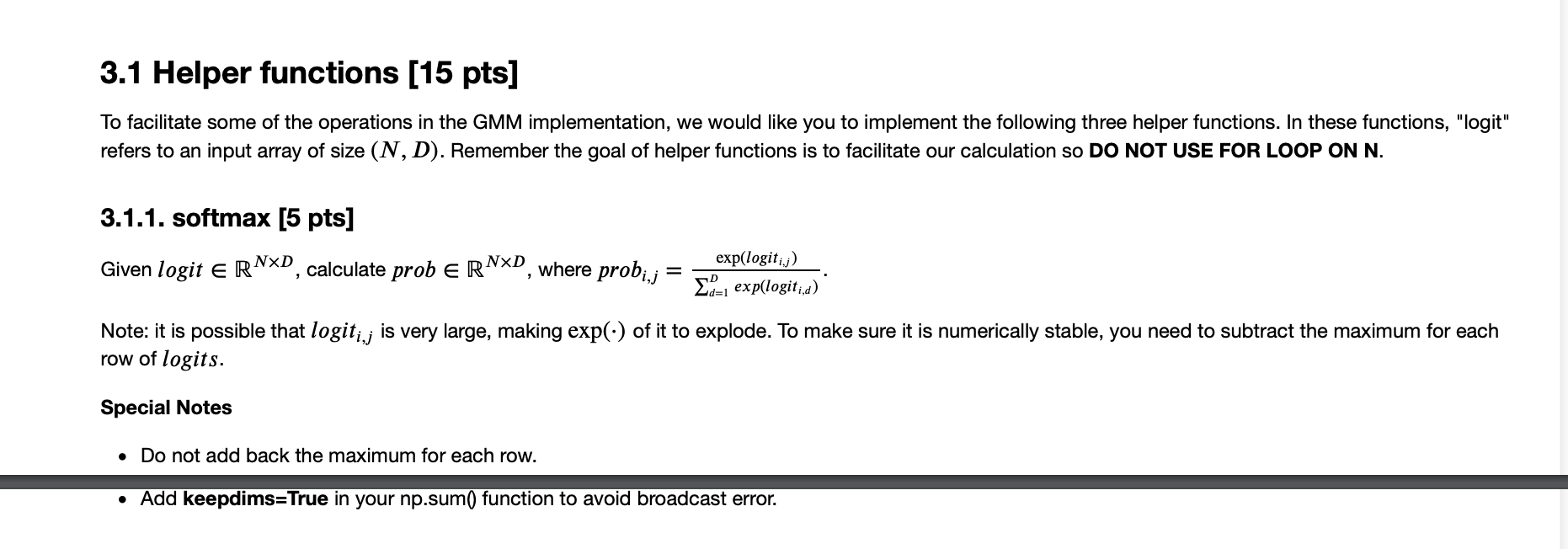 Solved 3.1 Helper functions (15 pts] To facilitate some of | Chegg.com